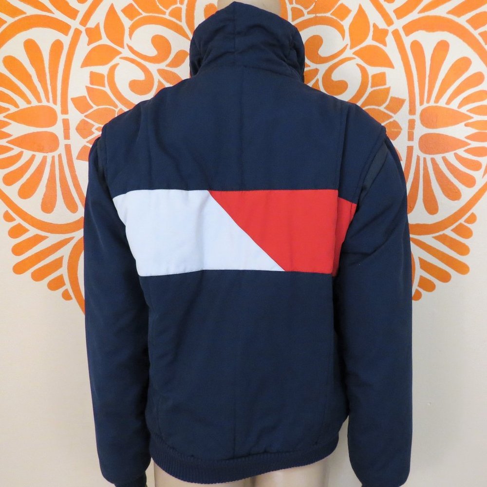 Vintage Subello Blue White Red Winter Ski Jacket M - Picture 2 of 3